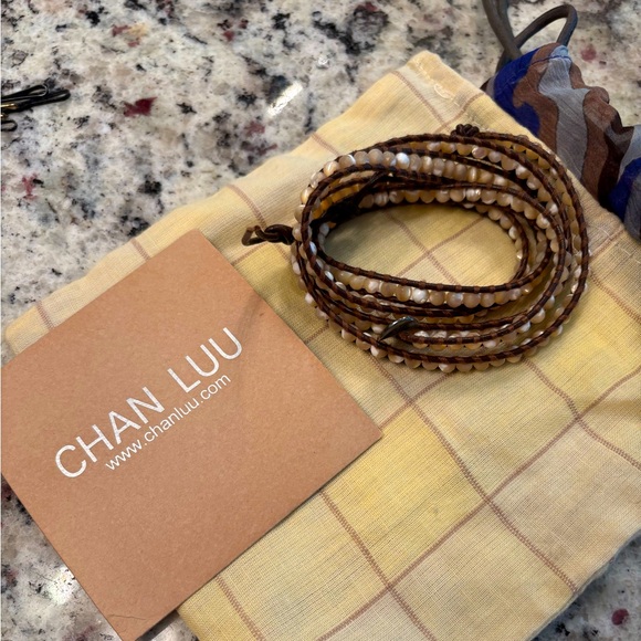 Chan Luu Brown Beaded Wrap Bracelet